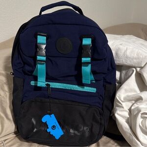 Men's Navy and Teal Everyday Backpack - Unbranded